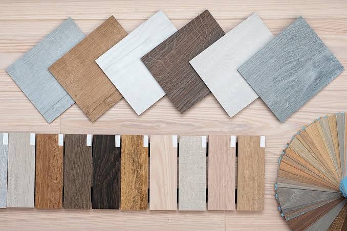 a group of wood samples on a table