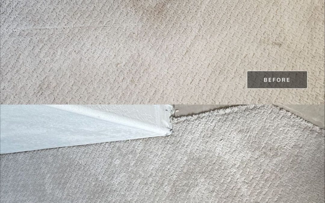 a carpet with dirt on it